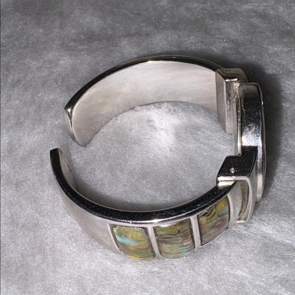 Vivani Silver Tone and Abalone  Hinge Watch - Picture 6 of 7